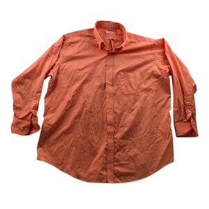 Izod Mens Dress Shirt Size 3XL 19 Neck Long Sleeve Button-Up Wrinkle-Free Twill